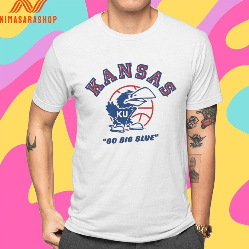 Kansas Go Big Blue Basketball Vintage Shirts
