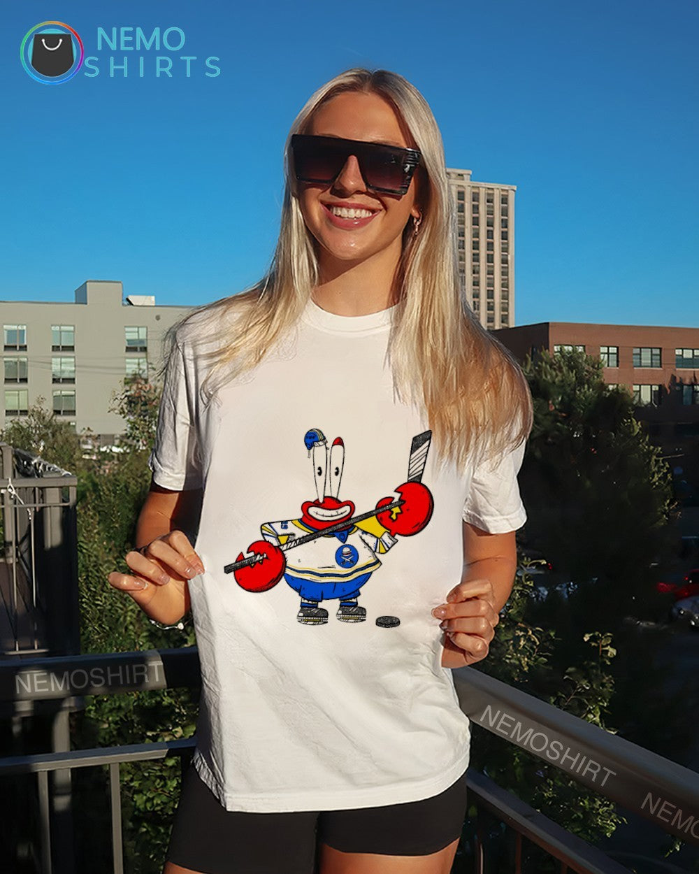 Krustypants Mr. Krabs hockey character shirt