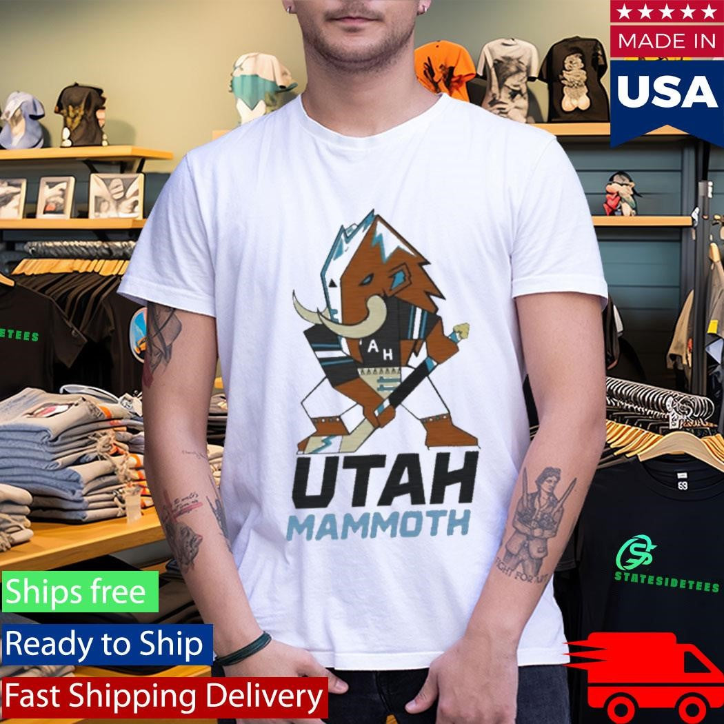 Lawson Crouse With Utah Mammoth Mascot Shirt