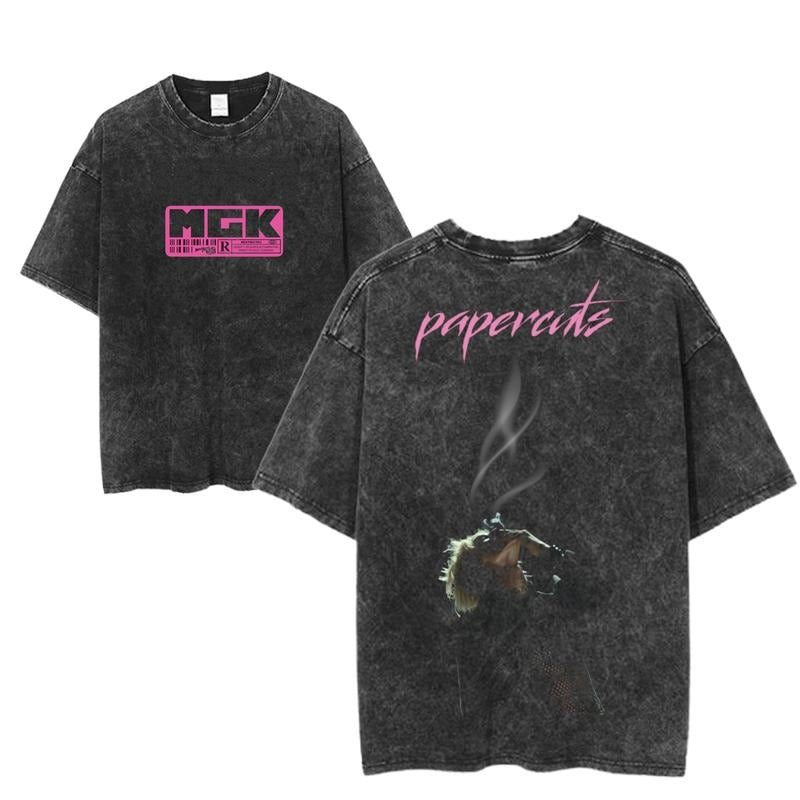 Mgk Papercuts Machine Gun Kelly Smoking Mic Rock Grunge Music Alternative Concert Streetwear (1)