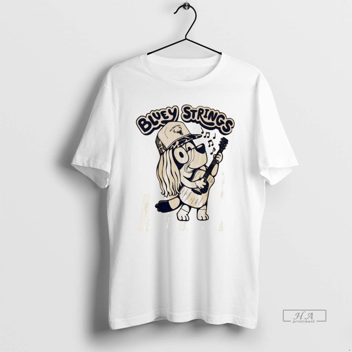 Official Bluey Strings Character Guitar Graphic