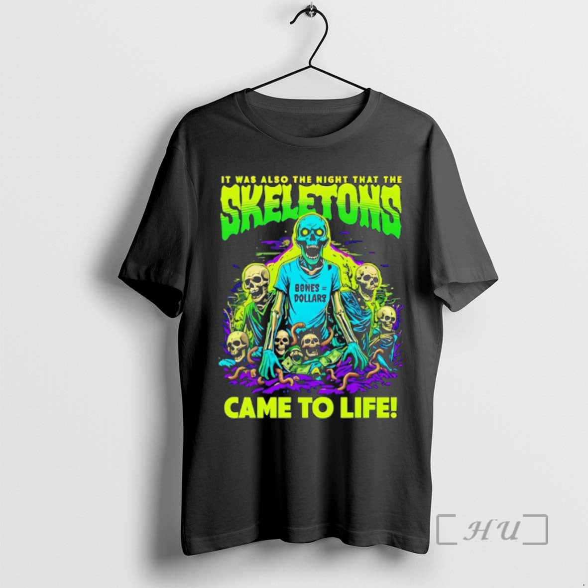 Officials It Was Also The Night That The Skeletons Came To Life Premium T Shirts