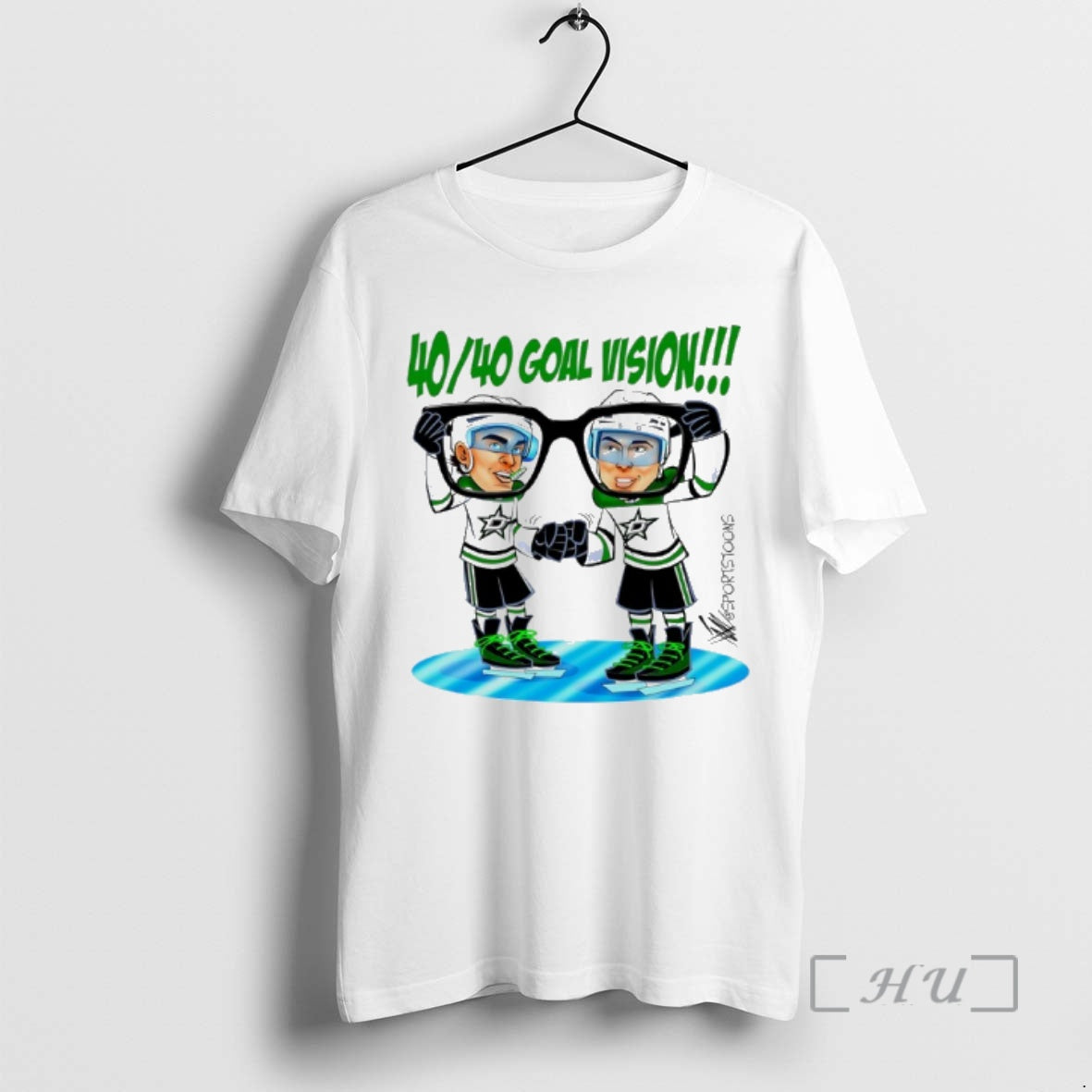 Officials Jason Robertson And Roope Hintz Dallas Stars 40 Goal Vision Premium T Shirts Sweater
