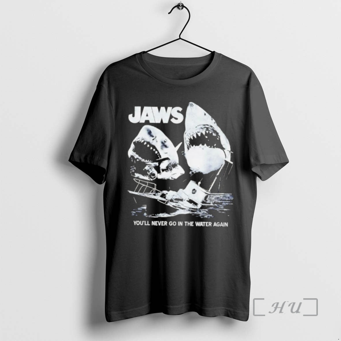 Officials Jaws Movie Shark Boat Youll Never Go In The Water Again Premium T Shirts