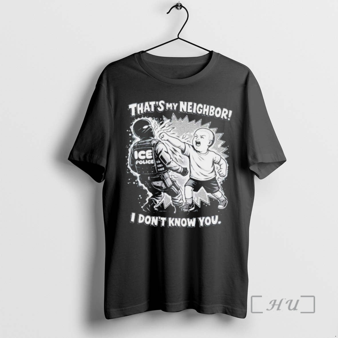 Officials Punch Out Ice Police Thats My Neighboor I Dont Know You Premium T Shirts