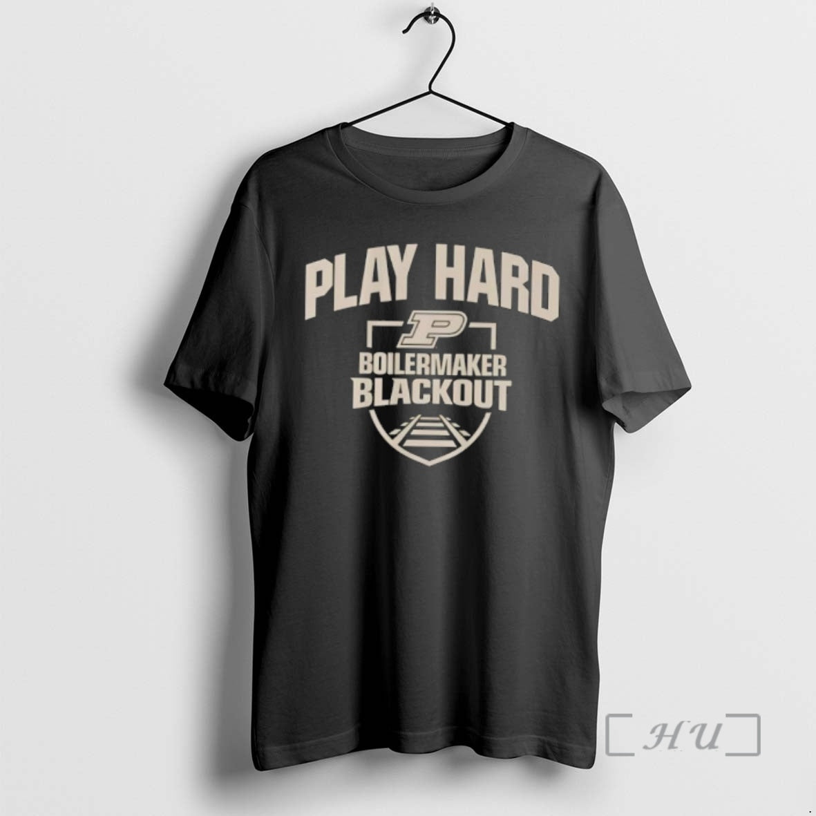 Officials Purdue Play Hard Boilermaker Blackout P Logo