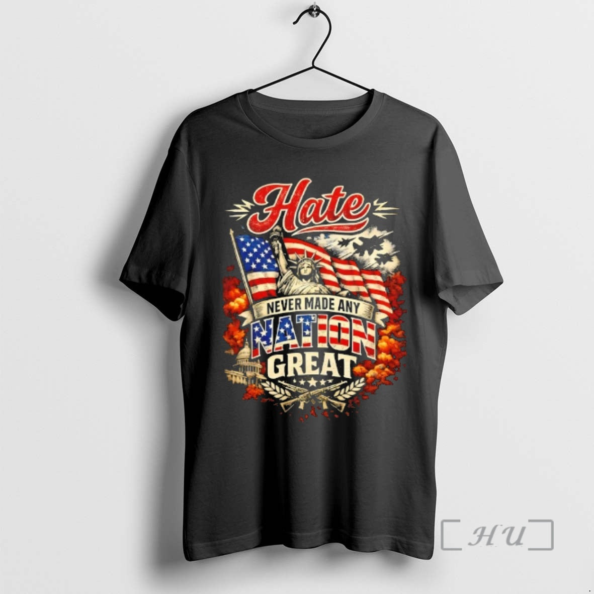 Officials Statue Of Liberty Hate Never Made Any Nation Great Graphic Premium T Shirts Sweater