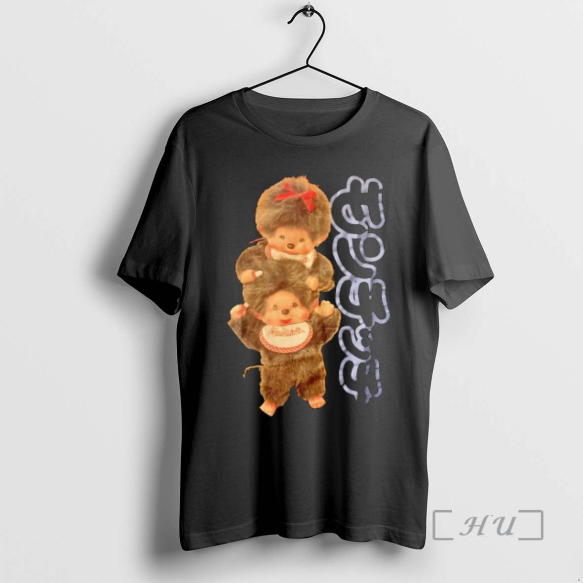 Officials Two Monchhichi Monkeys Sitting On Shoulders Bib Vintage