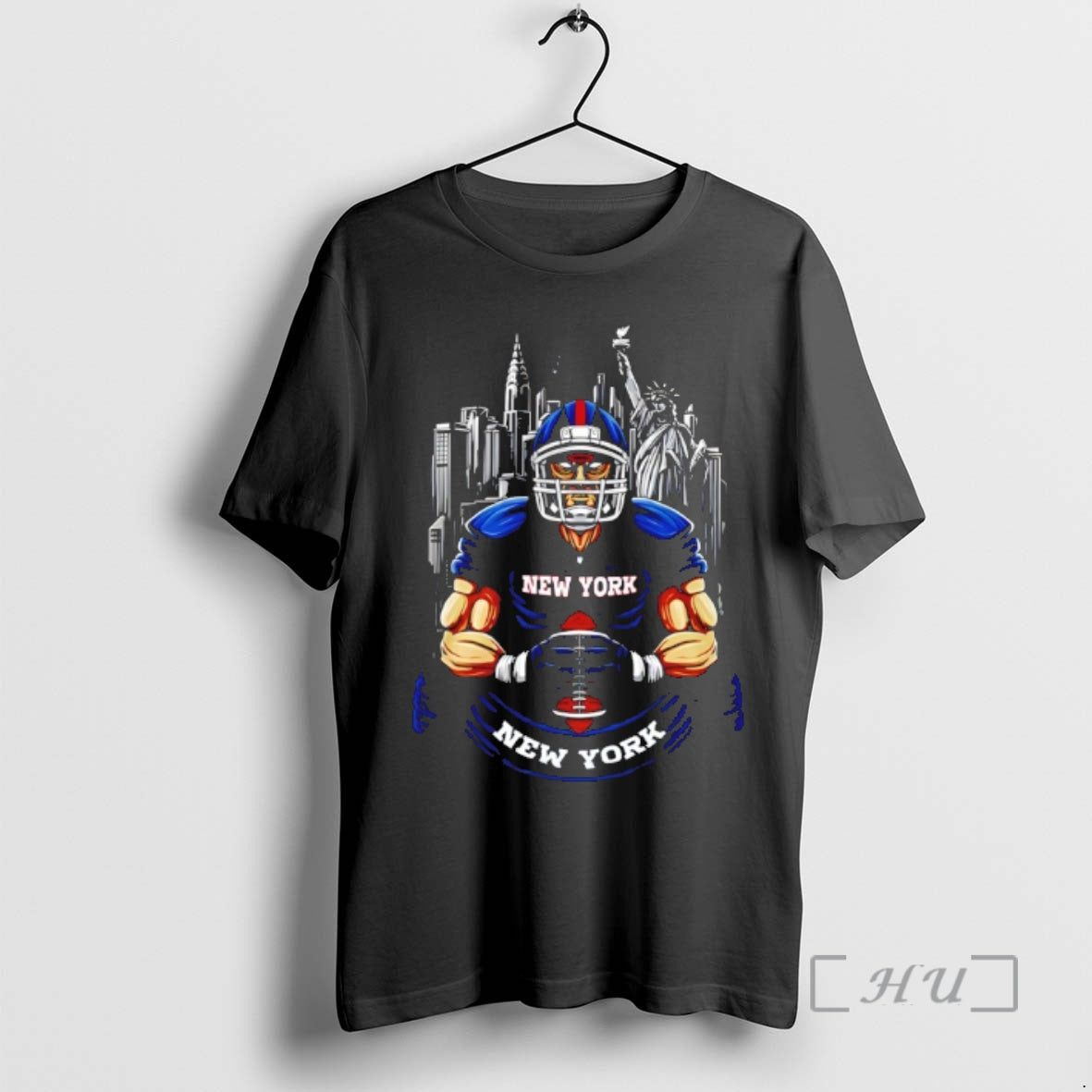 Officials Vintage New York Giants Football Skyline Graphic Retro Game Day Fan Premium T Shirts