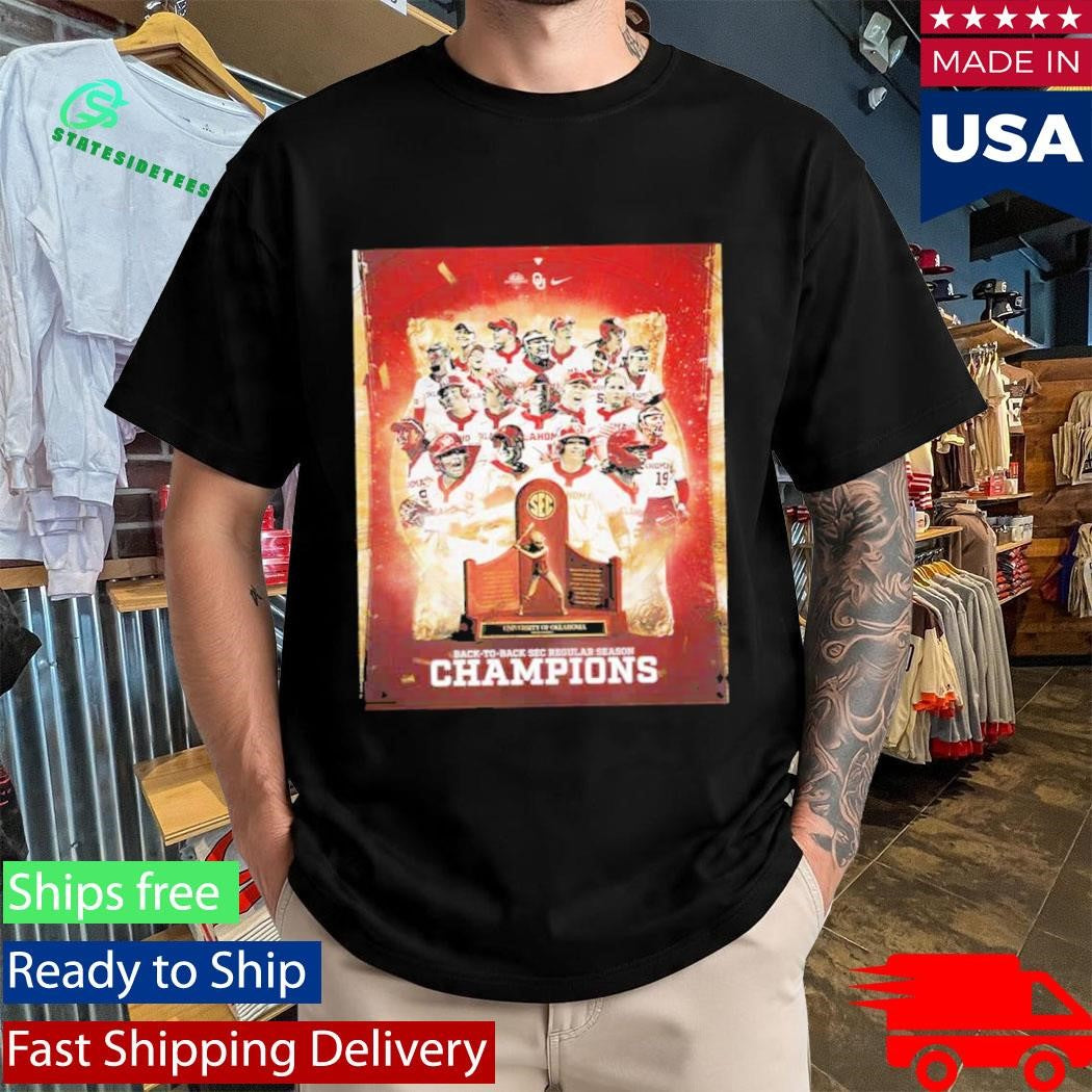 Oklahoma Sooners Softball 2026 Back-To-Back SEC Regular Season Champions Shirt