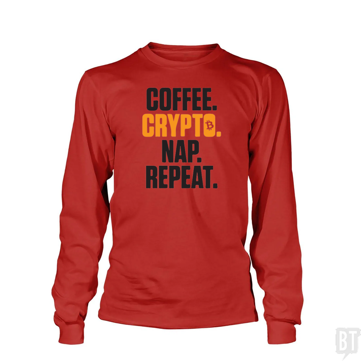 Coffee Crypto Nap Repeat Long Sleeve