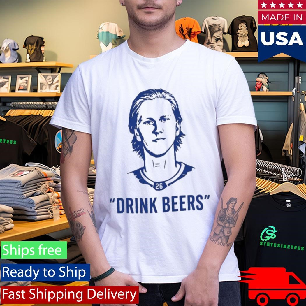 Sam Carrick With Rasmus Dahlin Drink Beer Shirt