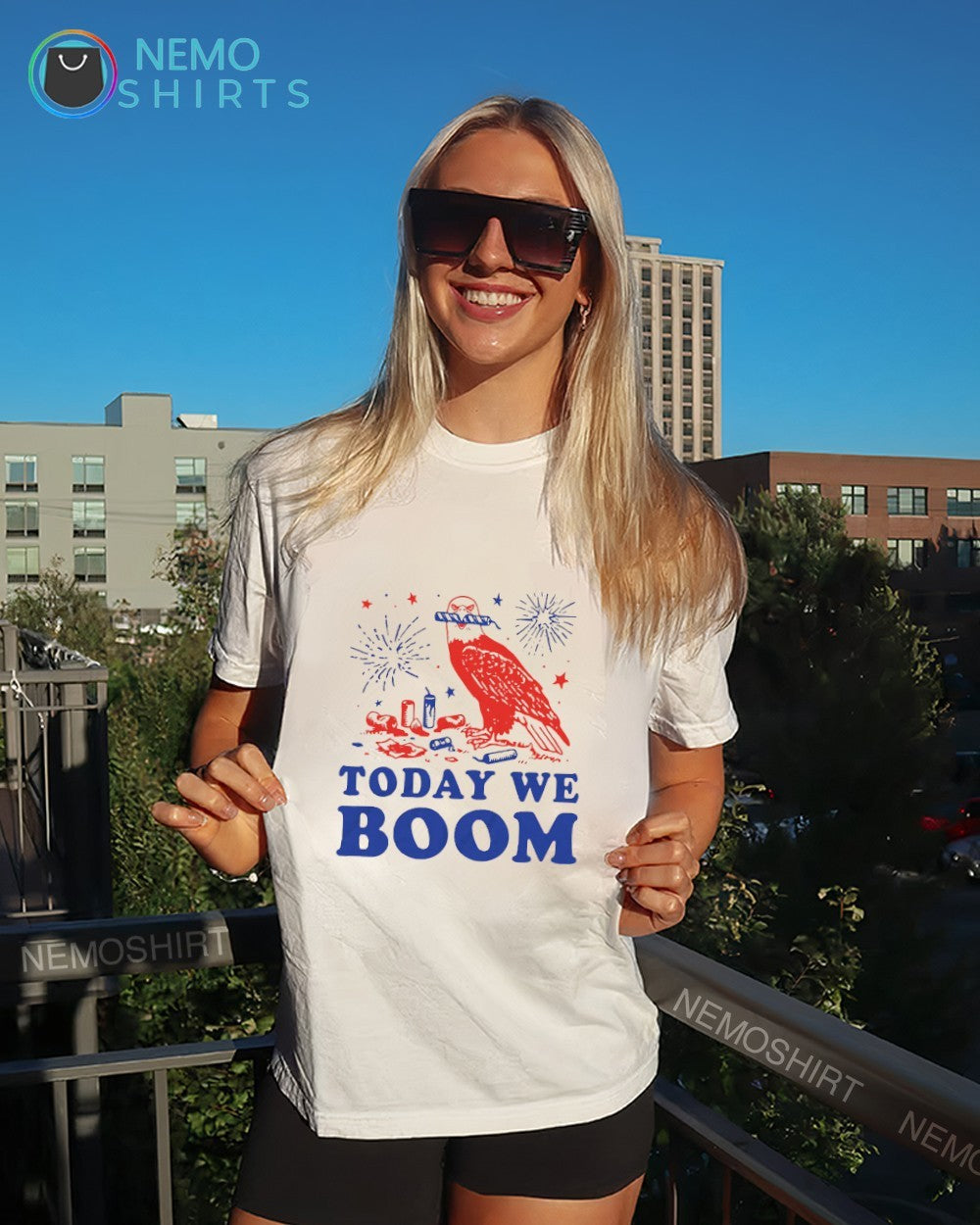 Today we boom bald eagle shirt