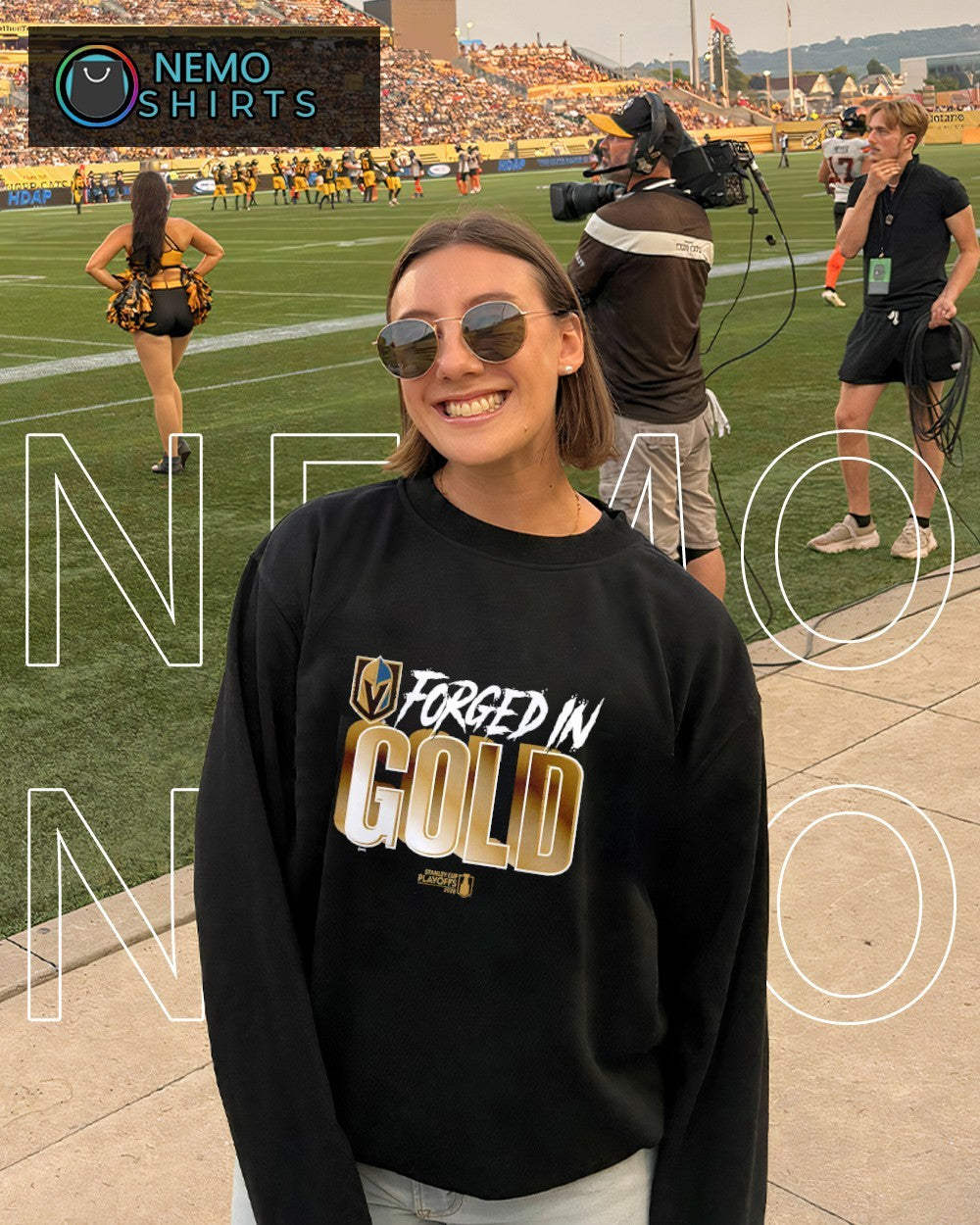 Vegas Golden Knights 2026 NHL Playoff forged in gold shirt