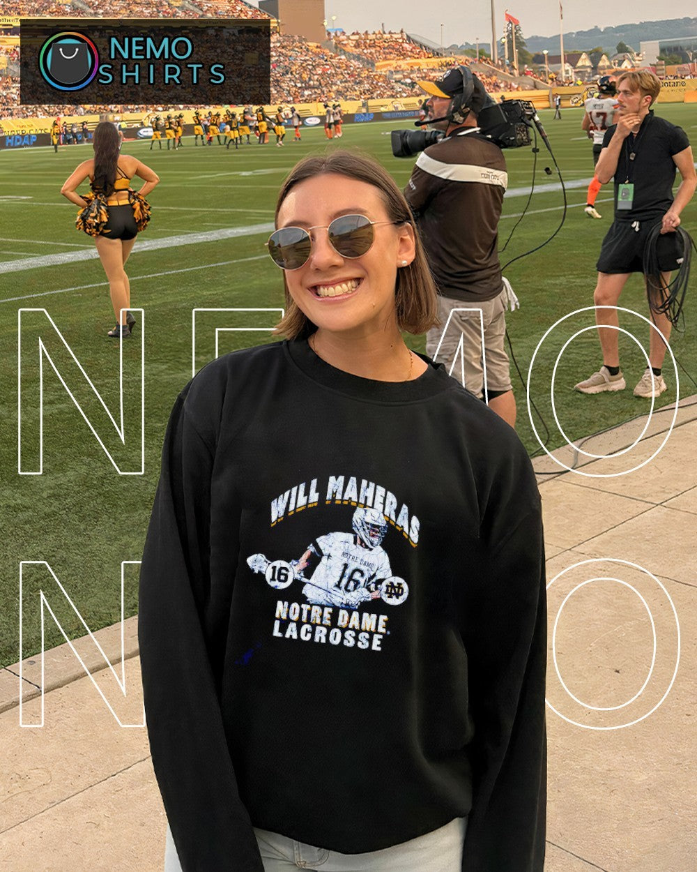 Will Maheras Notre Dame lacrosse player name shirt