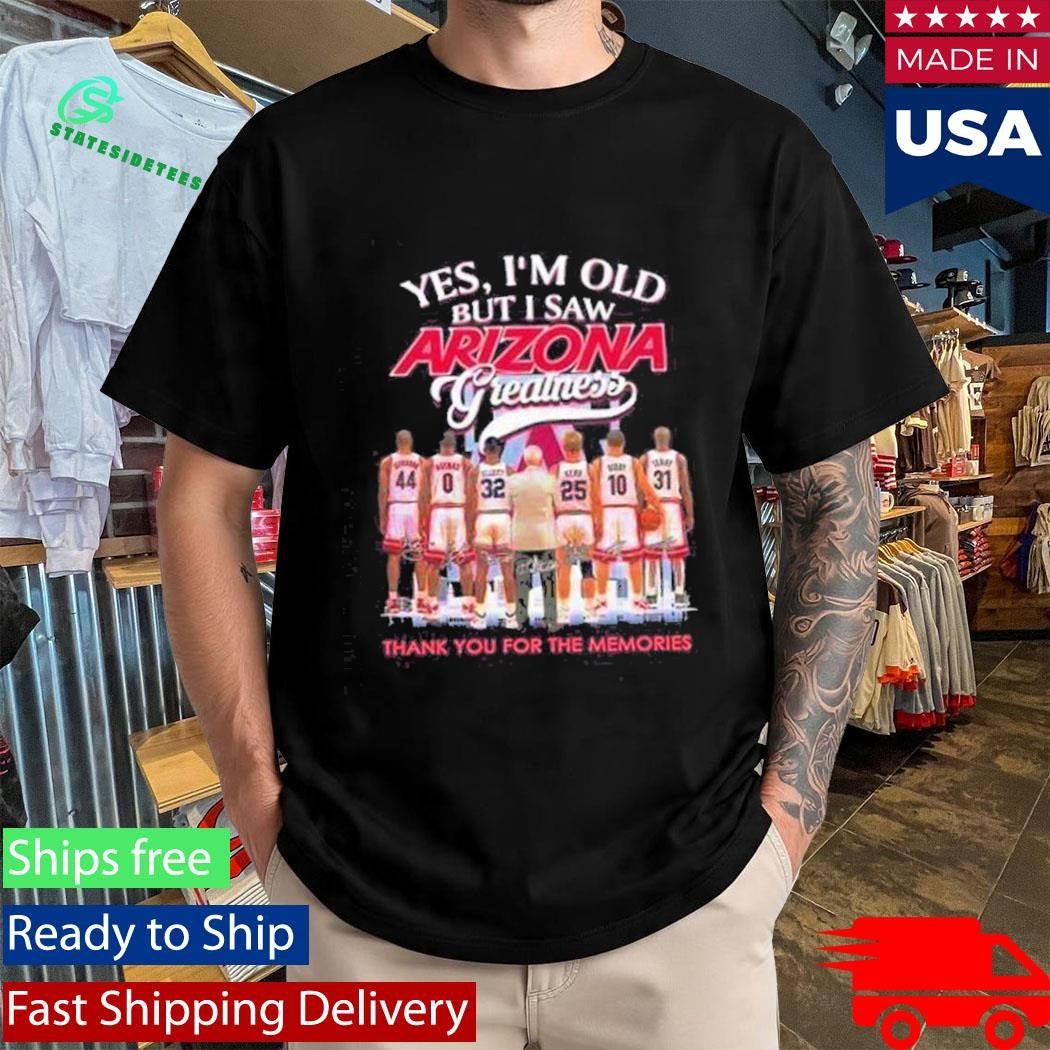 Yes I’m Old But I Saw Arizona Wildcats Greatness Players City Skyline Shirt