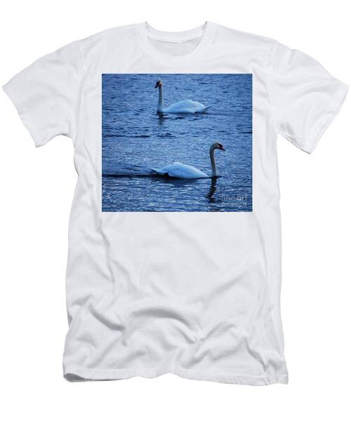 A Pair Of Mute Swans At Dawn In Bray, Ireland Vision # 2 T-Shirt