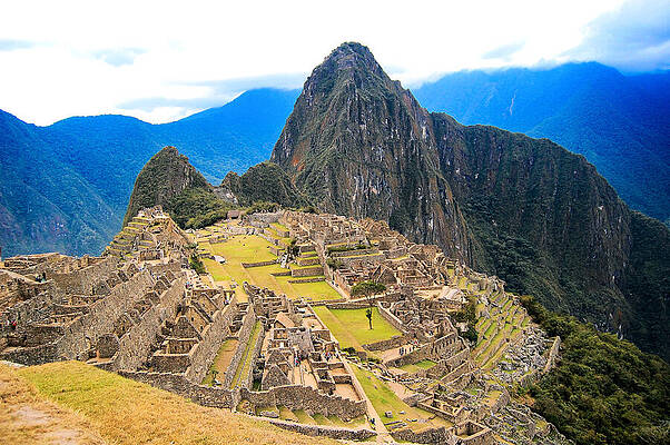Aerial View Of Machu Pichu Peru Print