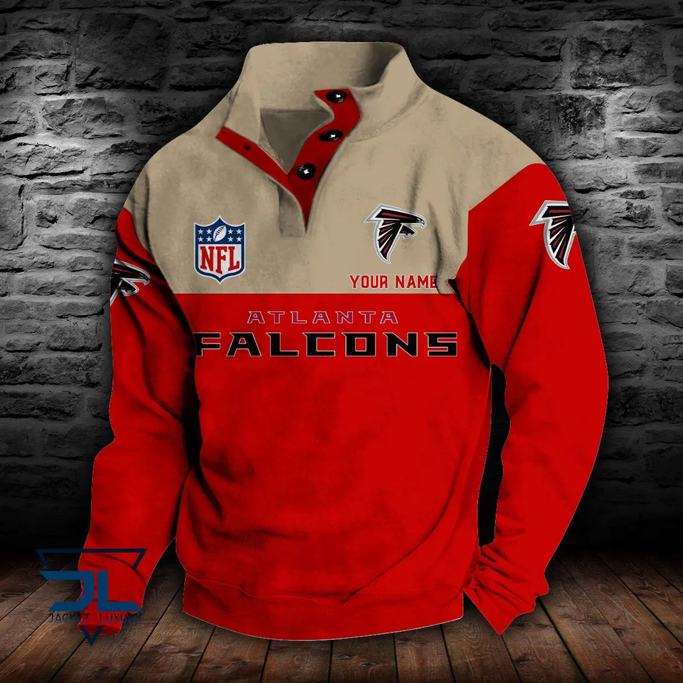 Atlanta Falcons Double Breasted Stand Collar Sweatshirt