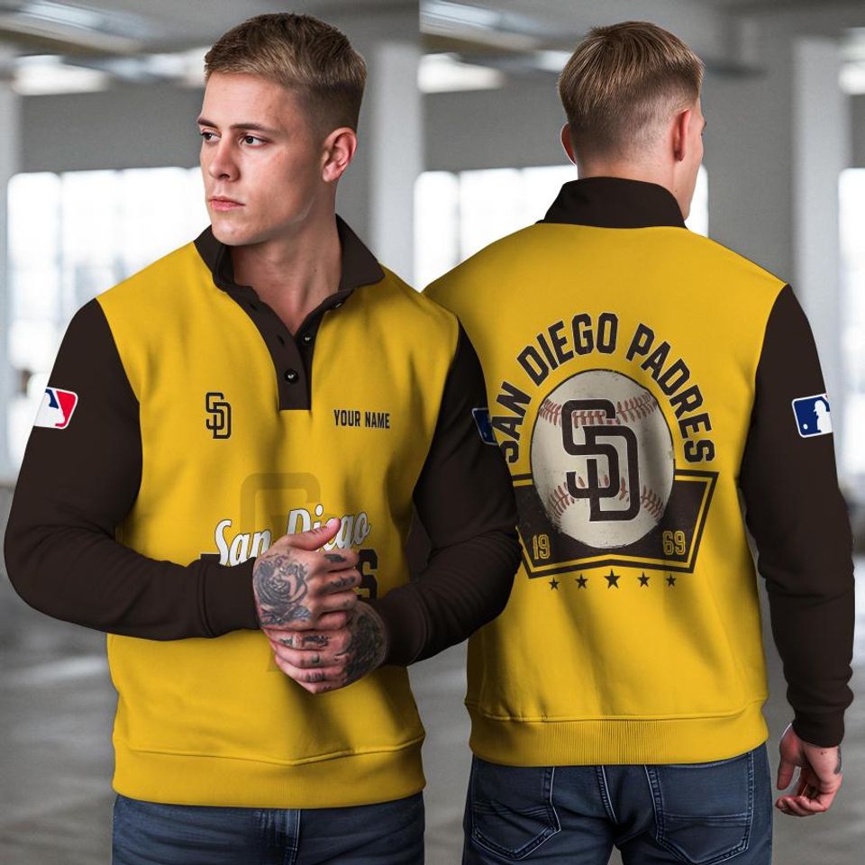 San Diego Padres New Collection Casual Stand Collar Sweatshirt