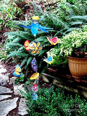 Colorful Mobile Sculpture Made Recycled From Plastic Print