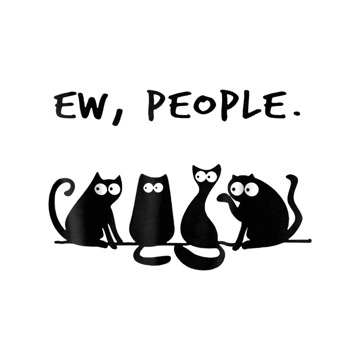 Funny Cat Ew, People Kids Shirt