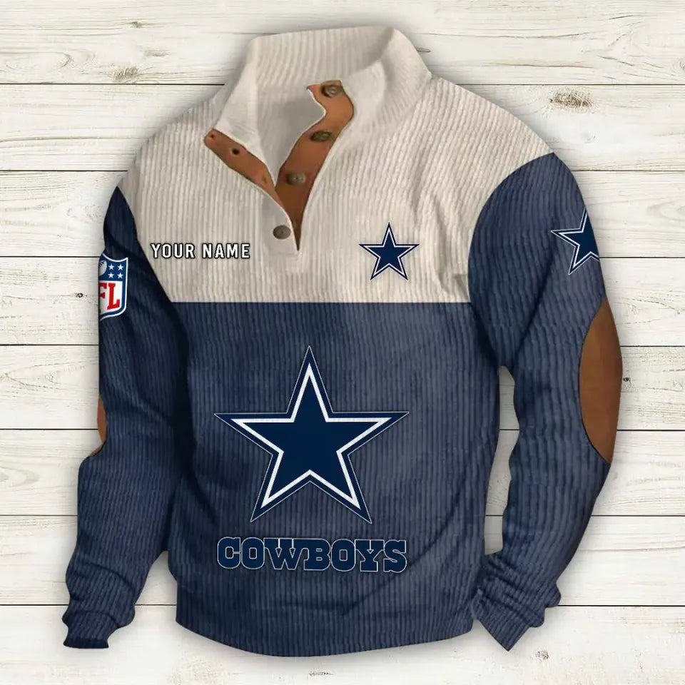 Dallas Cowboys Corduroy Stand Collar Sweatshirt