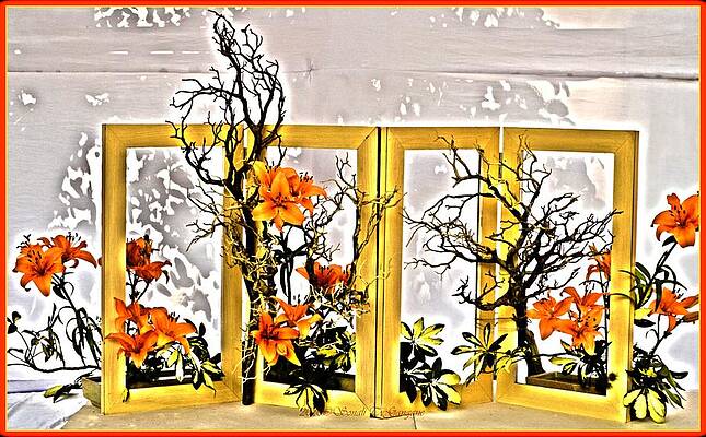Day Lilies Flower Arrangement Print