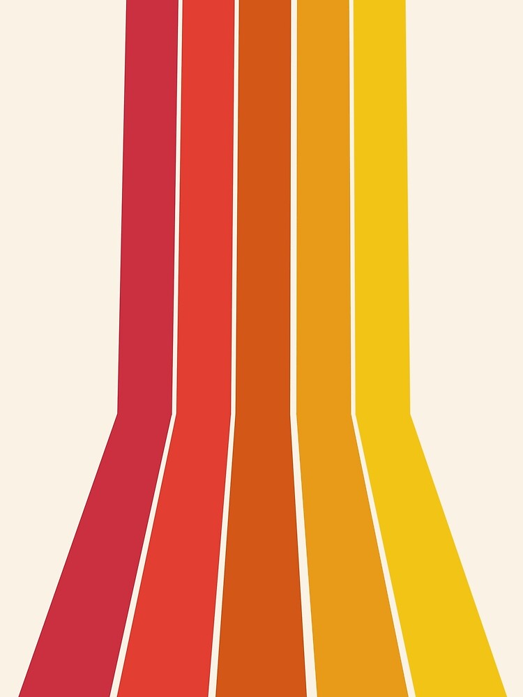Rad - retro throwback 70s 1970s stripe beach 70's vibes minimal art by Seventy Eight by 78designs