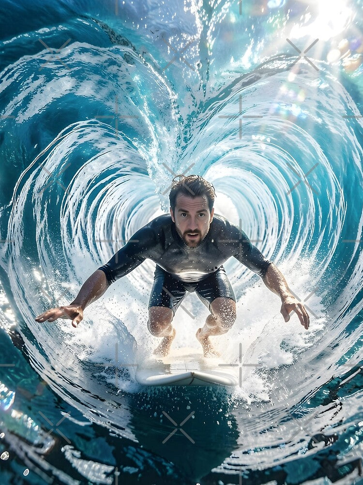 Surfing in a wave tunnel of love by ericlatimer67