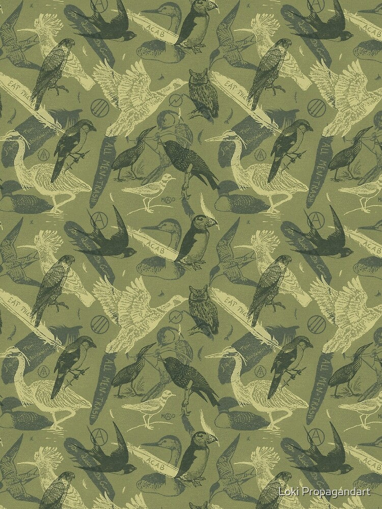 Anarchist bird camouflage by Loki Propagandart
