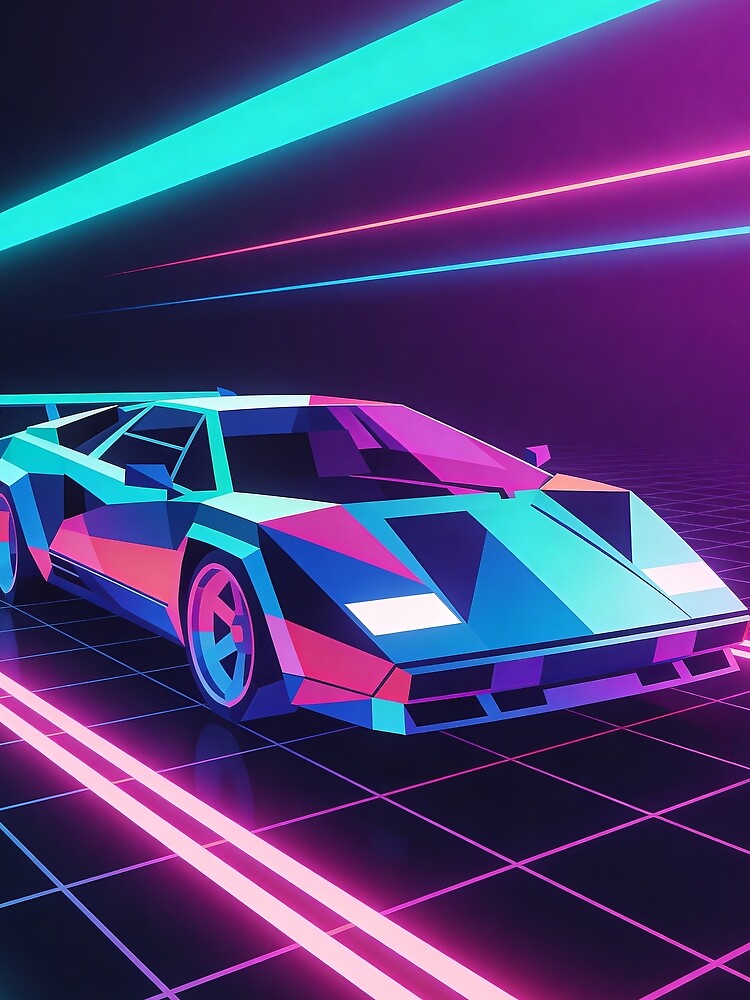 Retro Synthwave Car by RetroSynthwaveDesigns