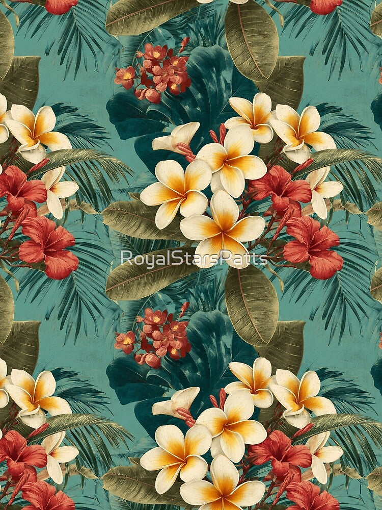 Unique Tropical Floral Texture - Flower Bouquet Pattern - Retirement Gifts For Women by RoyalStarsPatts