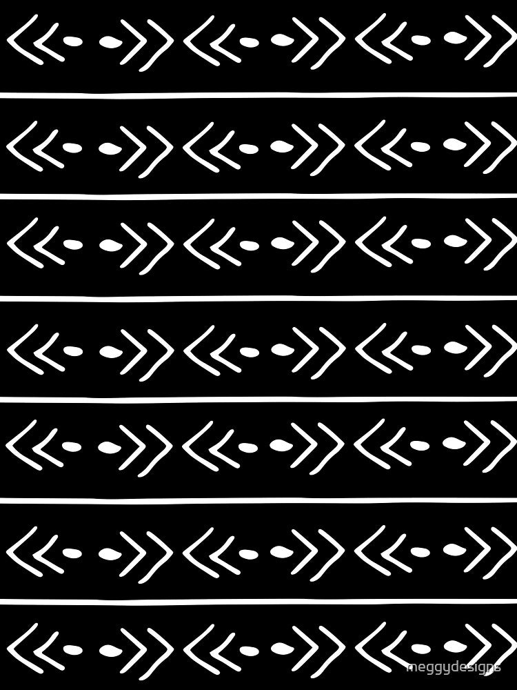 Mudcloth, African, Black and White Art, Boho Wall Art by meggydesigns
