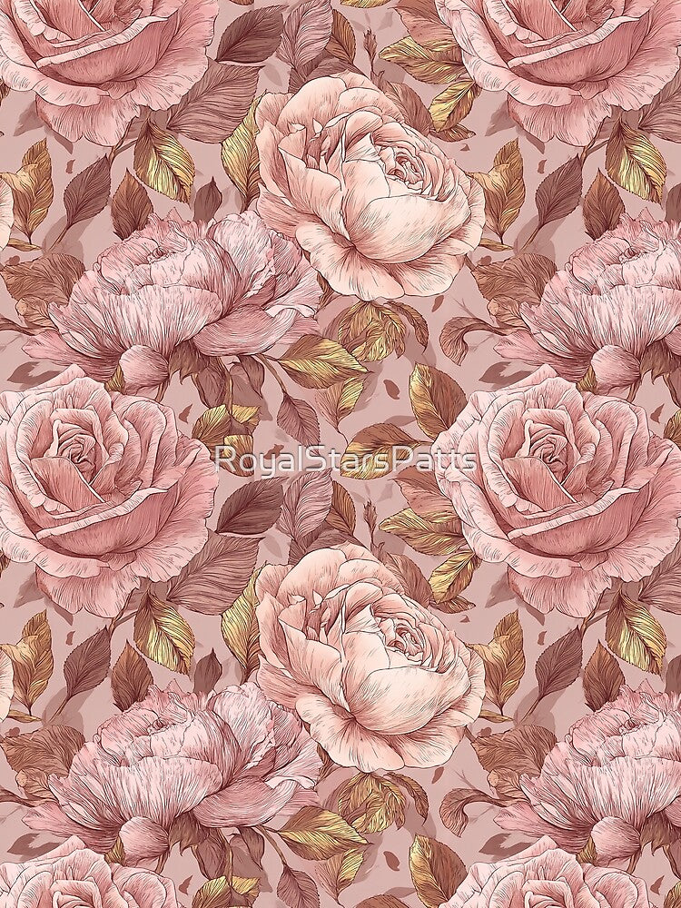 Beautiful Rose Print - Birth Flower Pattern - Anniversary Gift Ideas by RoyalStarsPatts