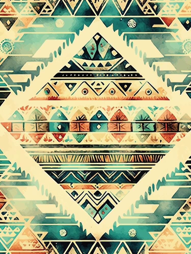 A Diamond Aztec Bohemian SouthWest Design - Boho Chic Patterns by GVRDesign