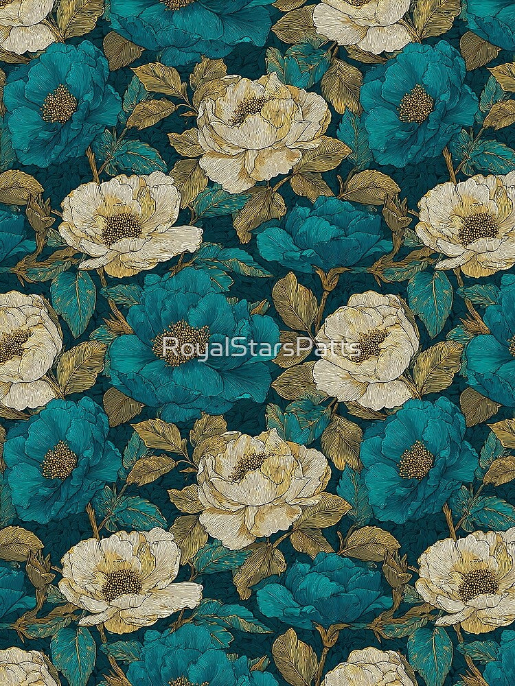 Vibrant Rose Flower - Flower Garden Pattern - Best Gifts For Men by RoyalStarsPatts