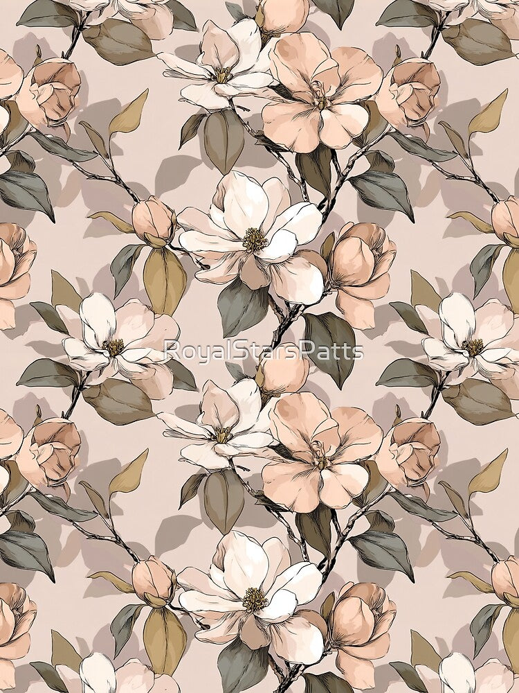 Graceful Gardenias Texture - Flower Floral Pattern - Birthday Gifts For Her by RoyalStarsPatts