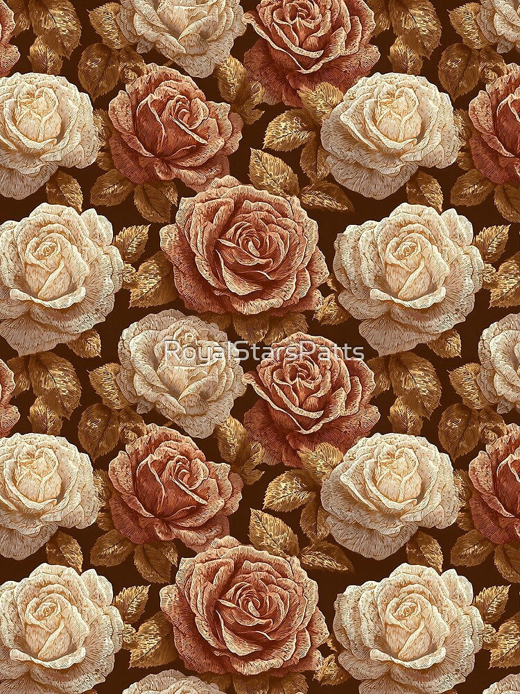 Unique Rose Bouquet - Botanical Garden Pattern - Moms Day Gifts by RoyalStarsPatts