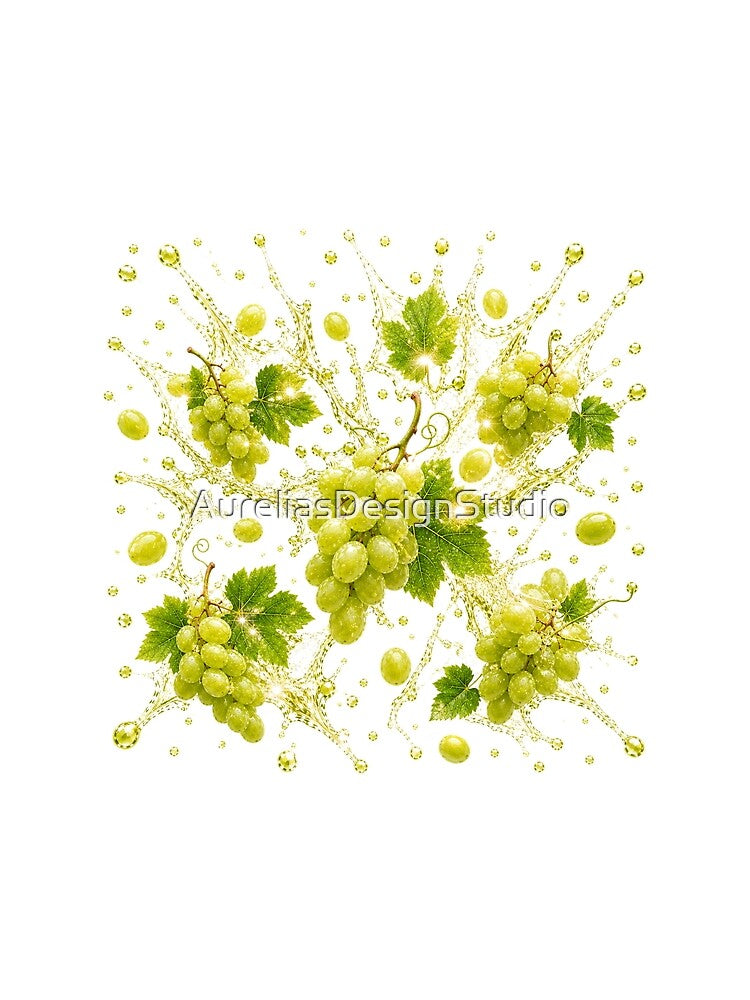 Green Grapes Splash Art by AureliasDesignStudio