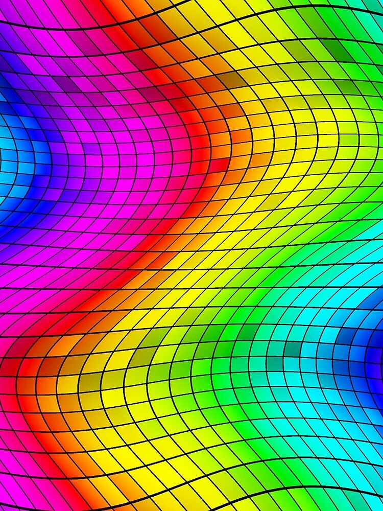 Retro Neon Bright Abstract by pugmom4