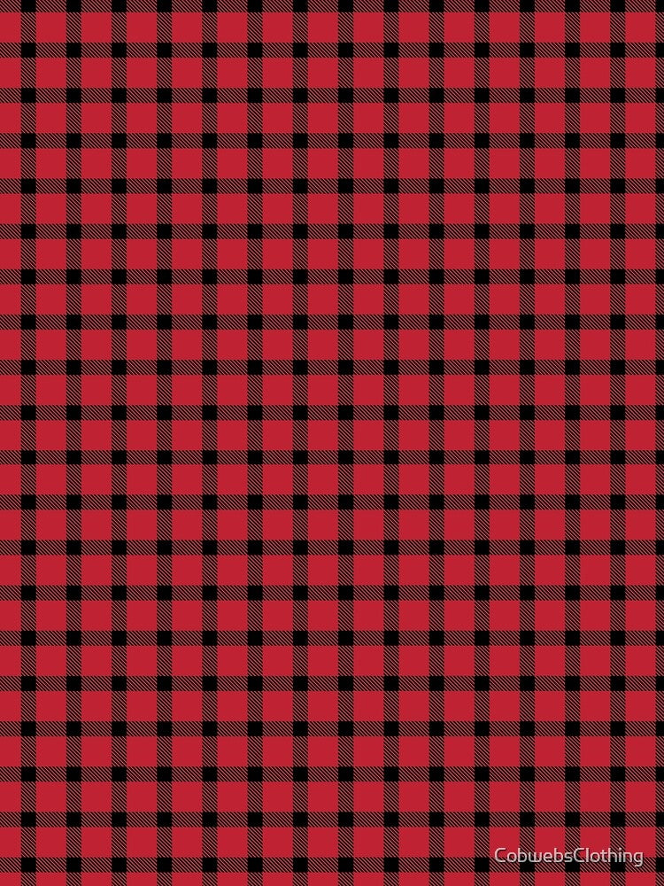 Classic Buffalo Check in red & black. by CobwebsClothing