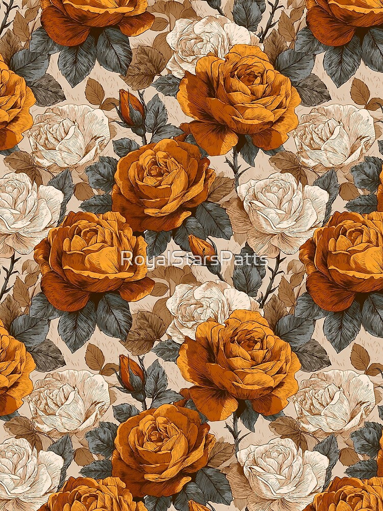 Flourishing Rose Flower - Botanical Garden Pattern - Baby Shower Gifts by RoyalStarsPatts