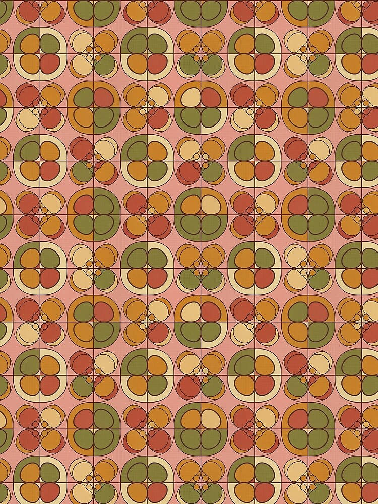 Mid-Century Circles – Retro Geometric Pattern by tviyluv