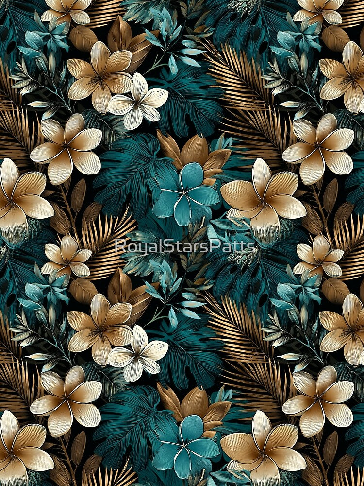 Artistic Tropical Floral - Flower Floral Print - Valentine Gifts For Him by RoyalStarsPatts