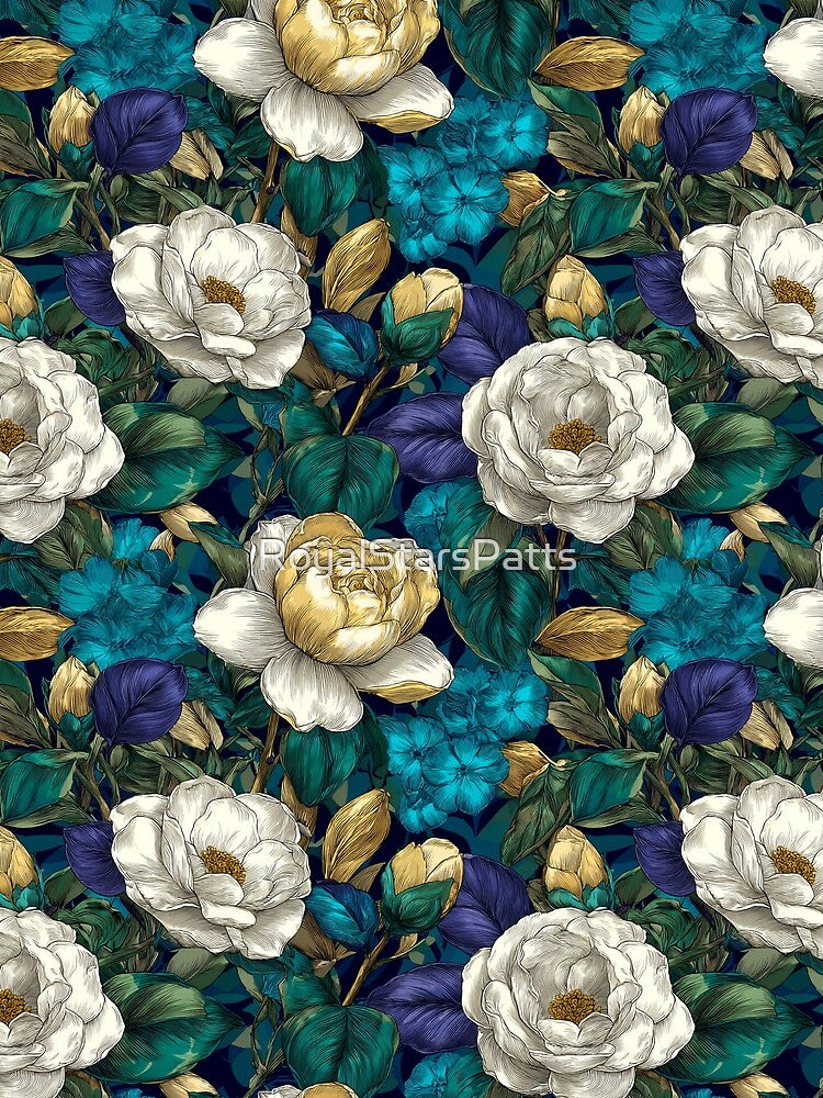 Stunning Gardenias Texture - Flower Floral Pattern - Best Gifts For Men by RoyalStarsPatts
