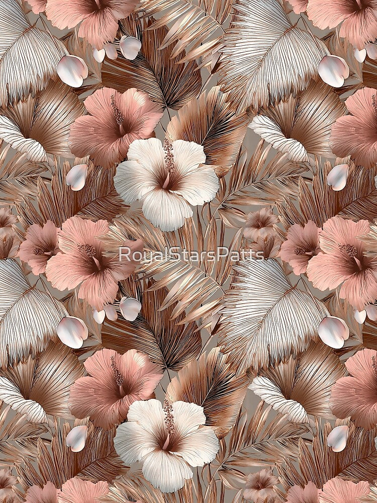 Artistic Tropical Flower - Flower Floral Print - One Year Anniversary Gifts by RoyalStarsPatts