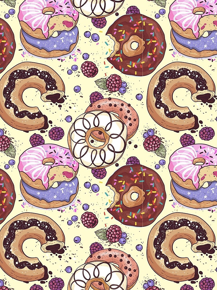Donut with bite Pattern by Beshtawi Store