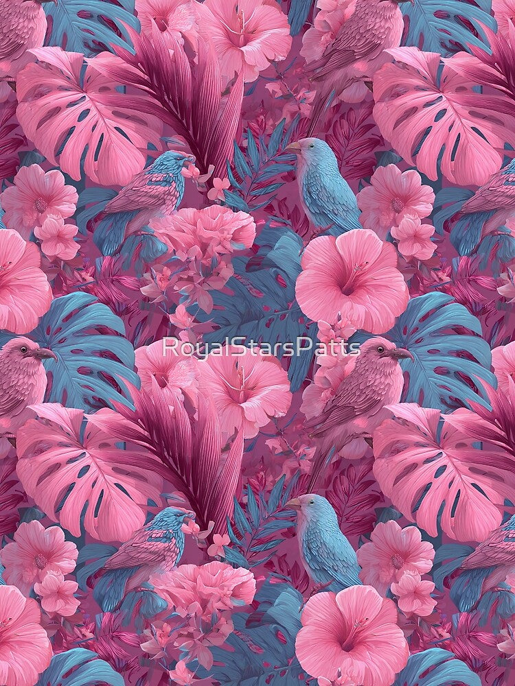 Bold Tropical Floral Texture - Botanical Garden Pattern - Anniversary Gifts For Mom by RoyalStarsPatts