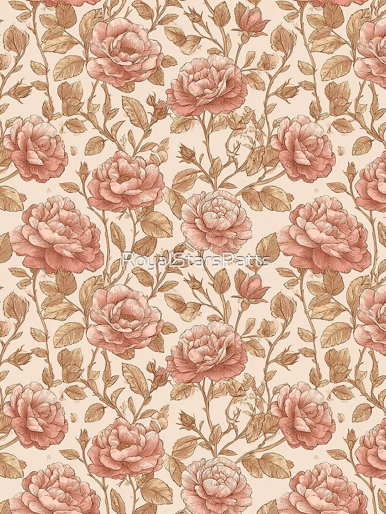 Blooming Rose Flower - Flower Garden Pattern - Valentine Gifts For Girlfriend by RoyalStarsPatts